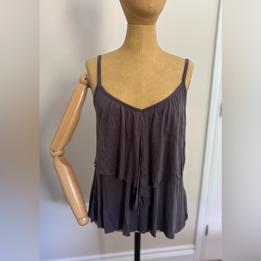 ARITZIA TALULA Dark Grey Tiered Camisole Top (M)